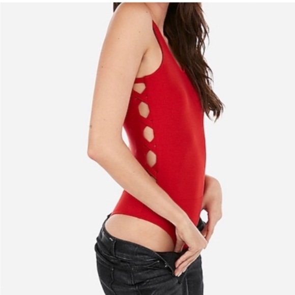 Express Tops - Brand-new red Express X Olivia Culpo bodysuit size M